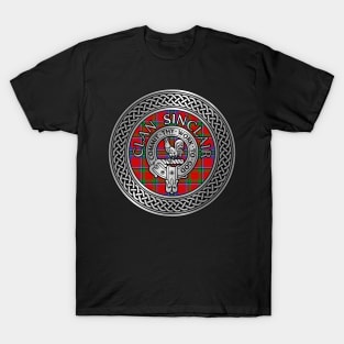 Clan Sinclair Crest & Tartan Knot T-Shirt